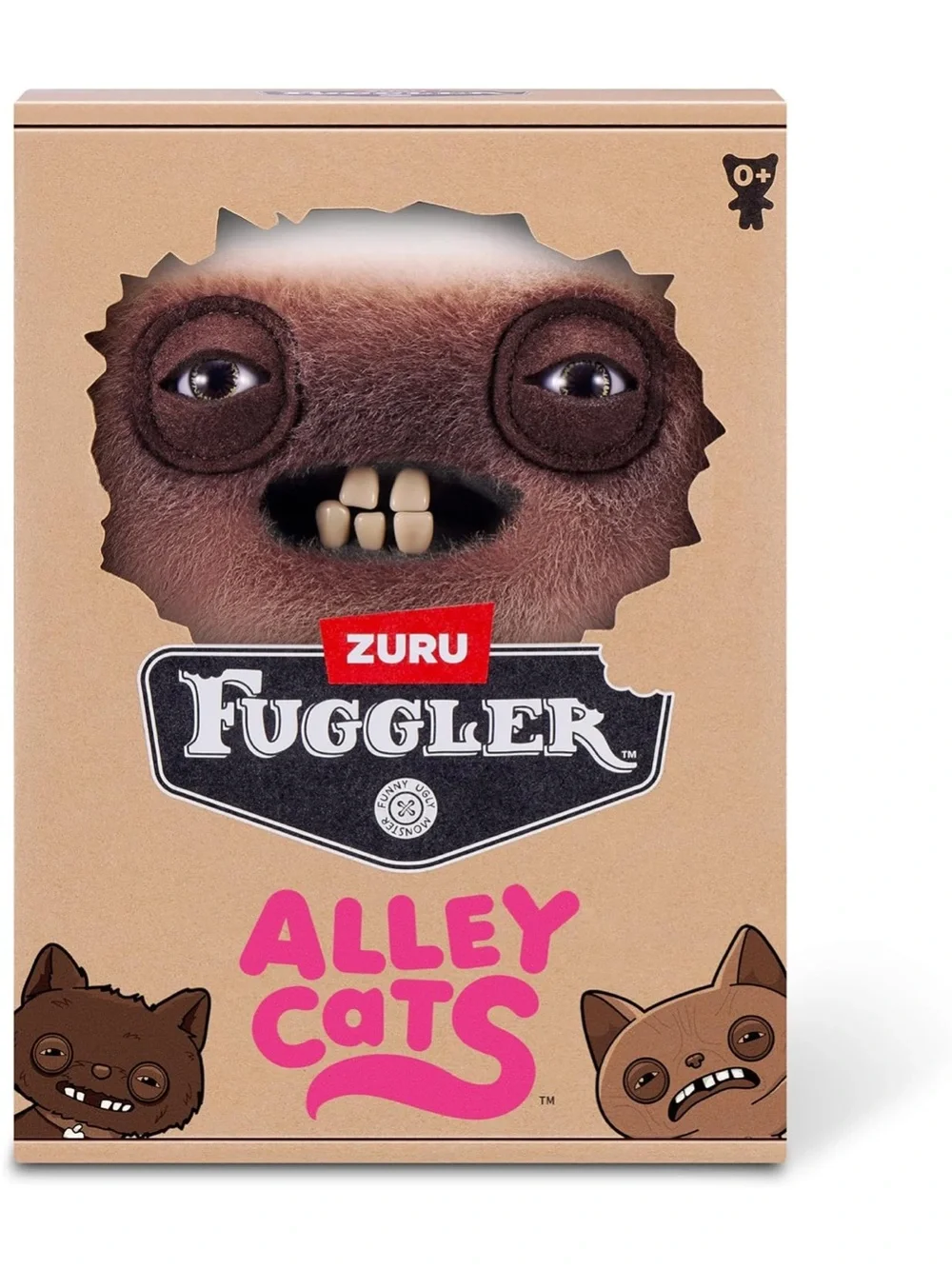 Zuru YAWPER Alley Cats Fuggler Cute Furry Character Plush in Cream and Brown